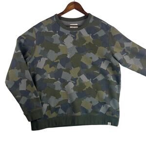 Blake Shelton x Lands' End Mens Pullover Sweatshirt XL Green Heartland Camo